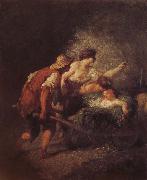 Jean Francois Millet Come back from field Spain oil painting artist